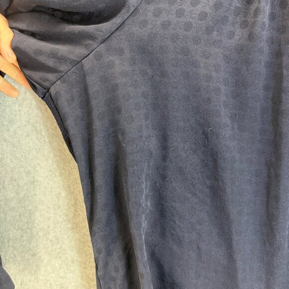 Current Air Los Angeles Womens Navy Blue Long Sleeve Blouse Top FLAW Size 3X - Picture 7 of 16